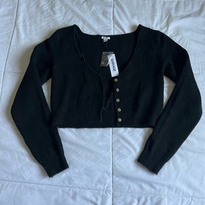 Black cropped cardigan from garage clothing store (size M)